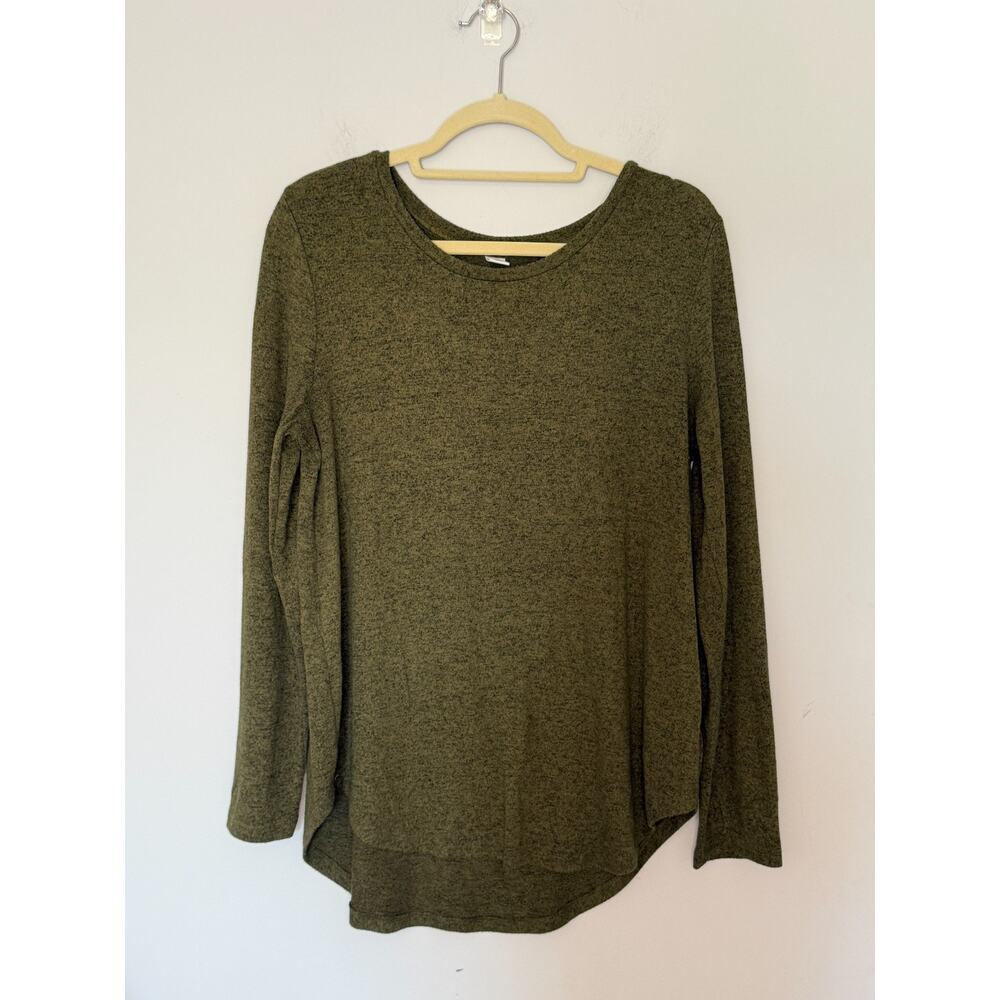 Old Navy Womens Plush T-Shirt Size L Hunter Pines Green Relaxed Fit Soft Casual